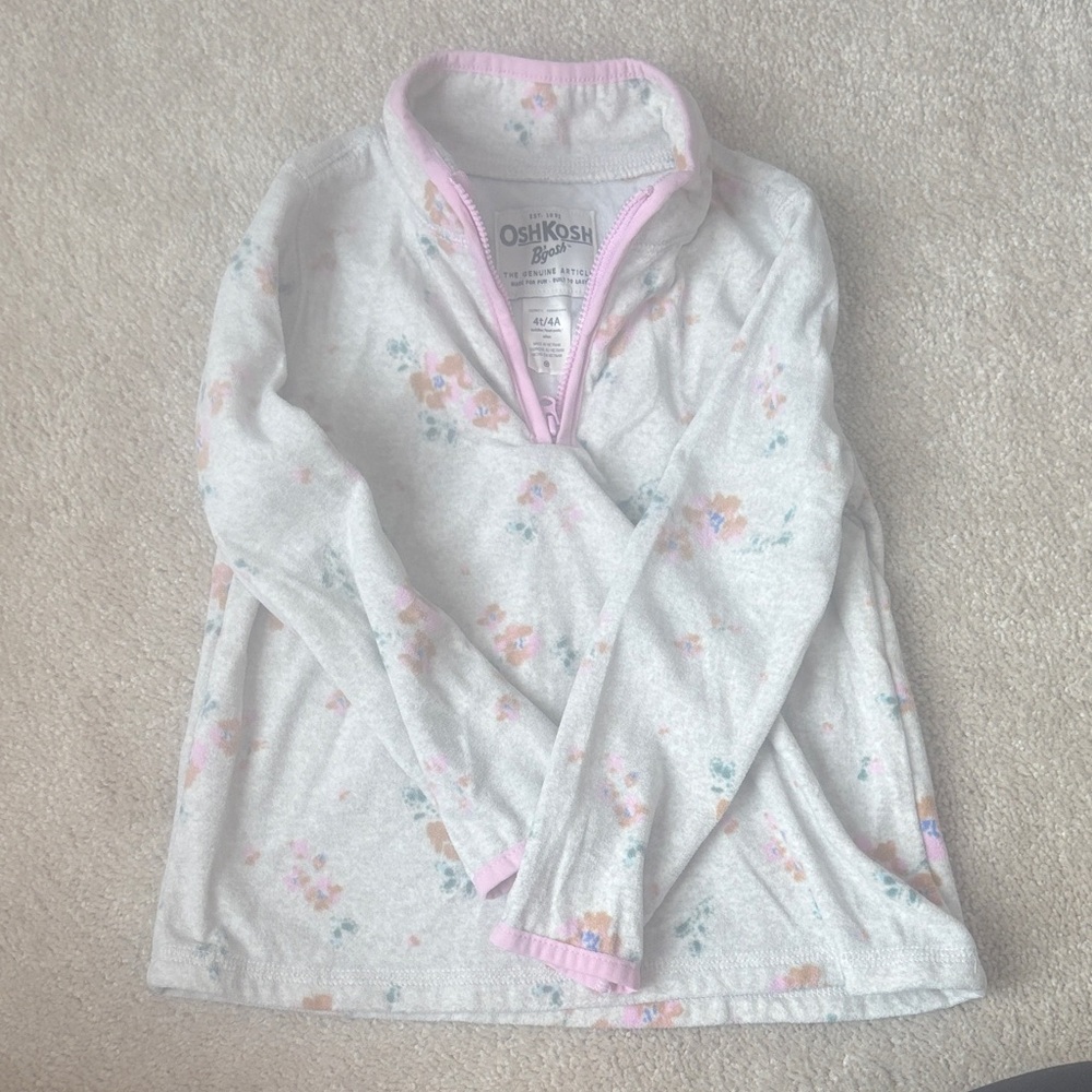 OshKosh B'gosh Pink and White Toddler Pullover